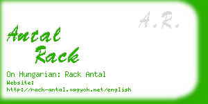 antal rack business card